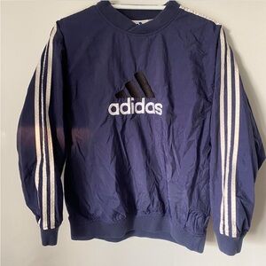 Adidas Blue Crewneck Wind breaker (Vintage 90s)